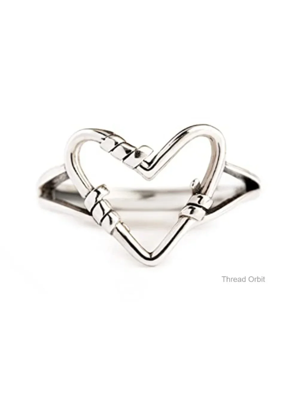925 Sterling Silver Heart Ring Band for Women Stackable Promise Ring